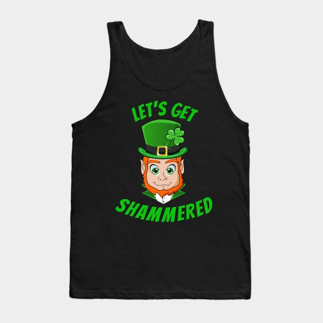 Funny Saint Patricks Day Shamrock and Beer Drinking tshirt Tank Top by BansheeApps